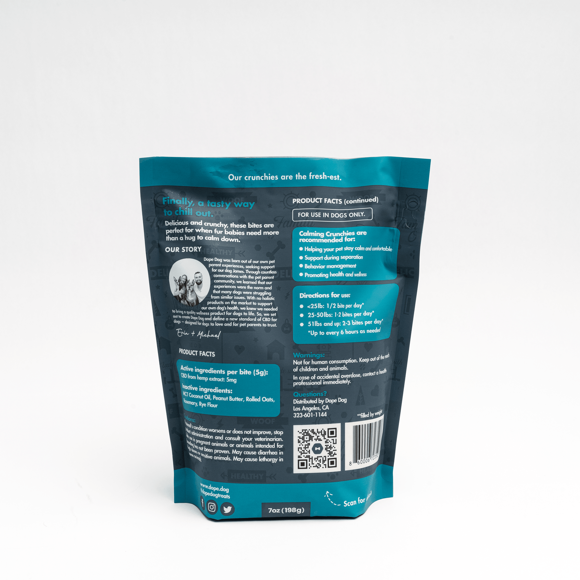 Calming Crunchies - Peanut Butter CBD Dog Treats - Dope Dog