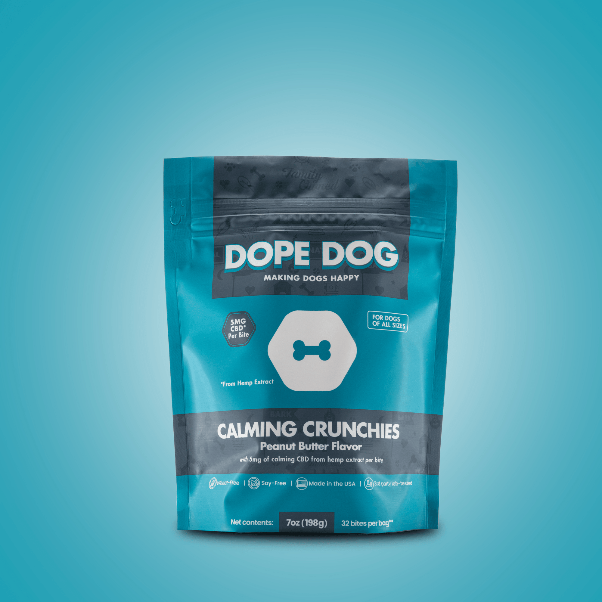 Calming Crunchies - Peanut Butter CBD Dog Treats - Dope Dog