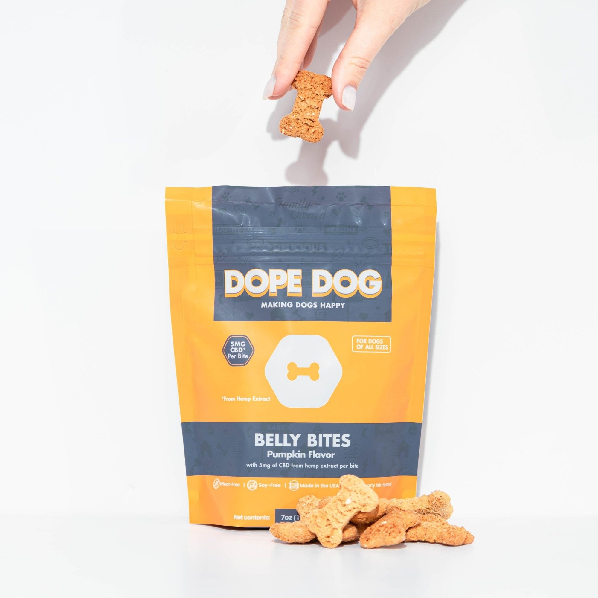 Belly Bites - Pumpkin Turmeric CBD Treats - Dope Dog 