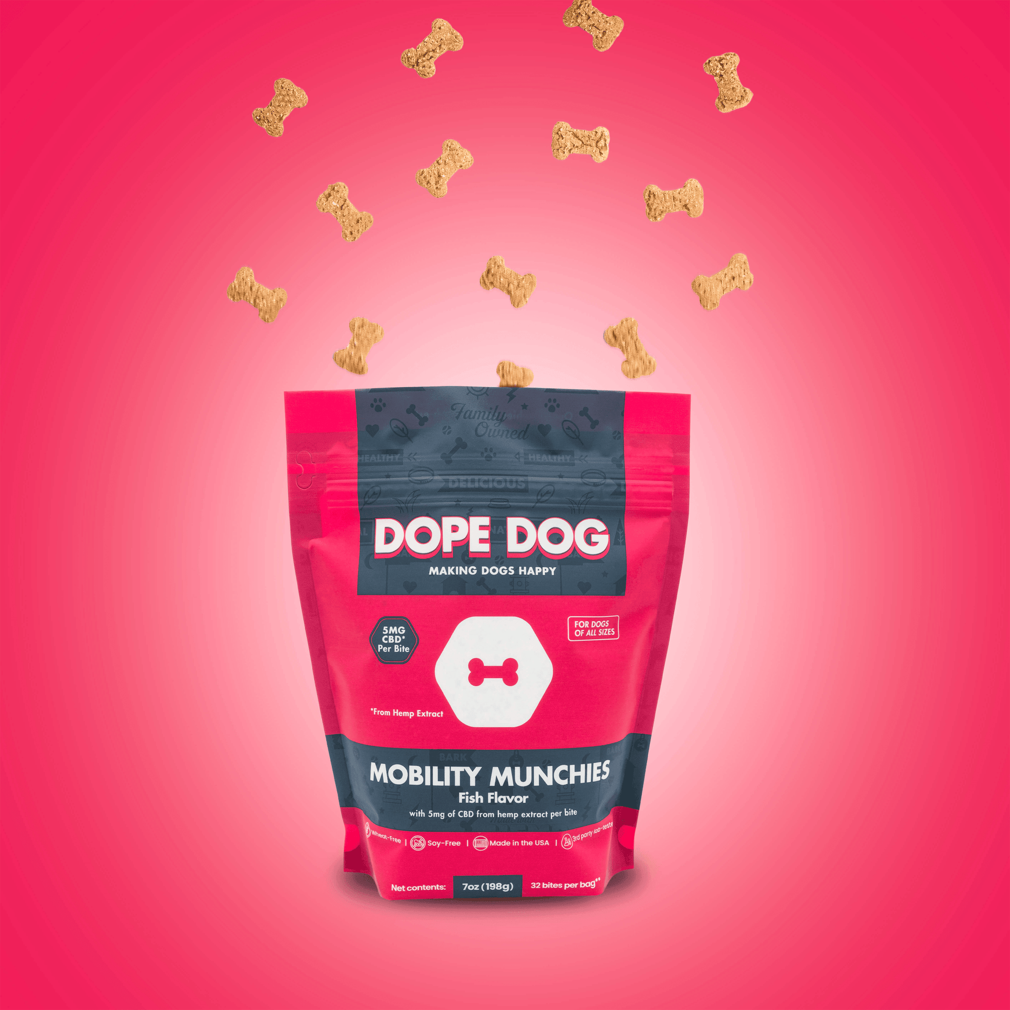 Mobility Munchies - Fish Flavor CBD Dog Treats - Dope Dog 