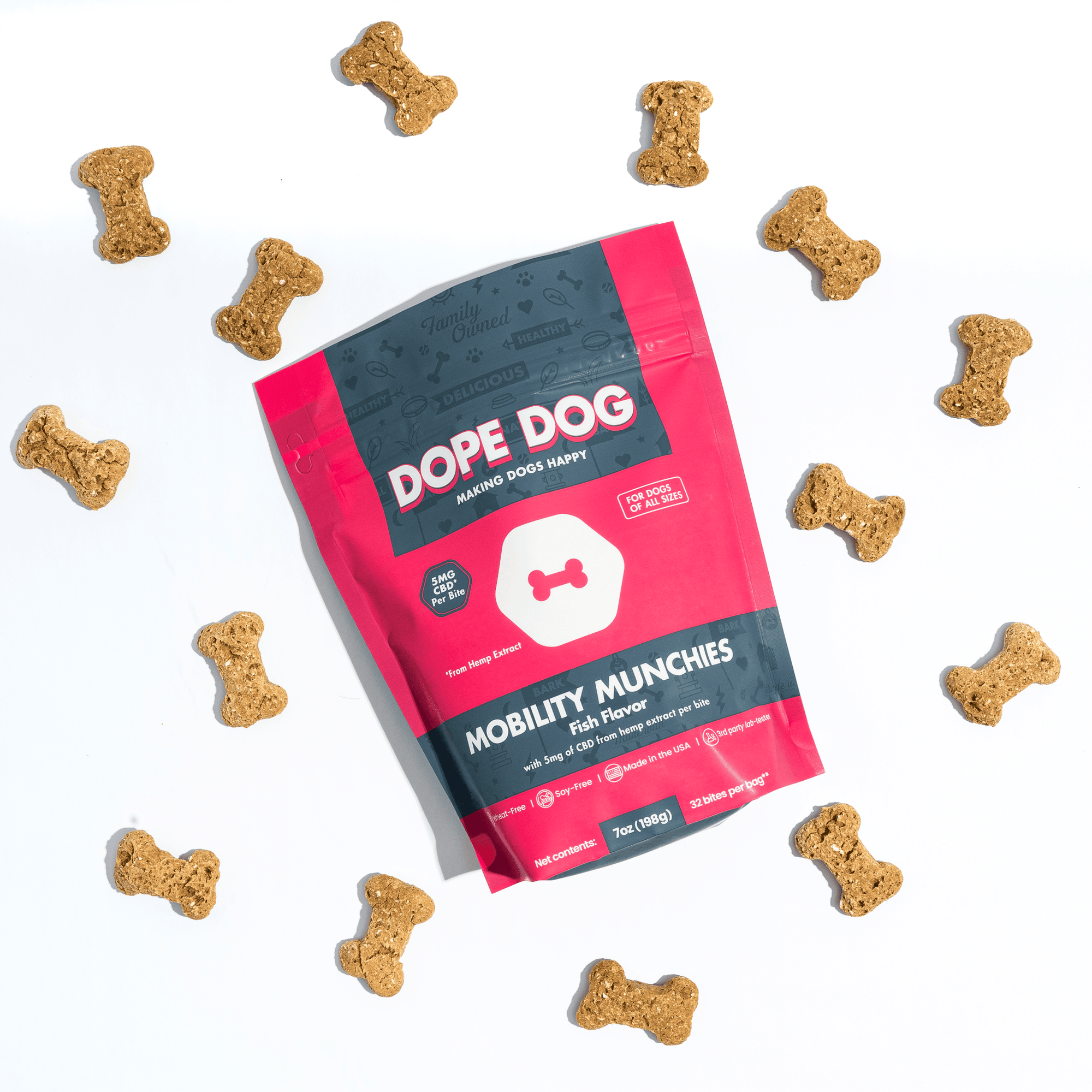 Mobility Munchies - Fish Flavor CBD Dog Treats - Dope Dog